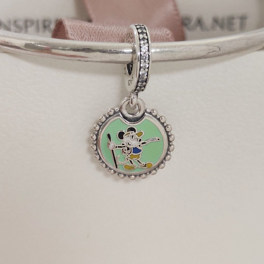 Pandora Wilderness Lodge Resort Mickey Mouse Exclusive Dangle Charm with box